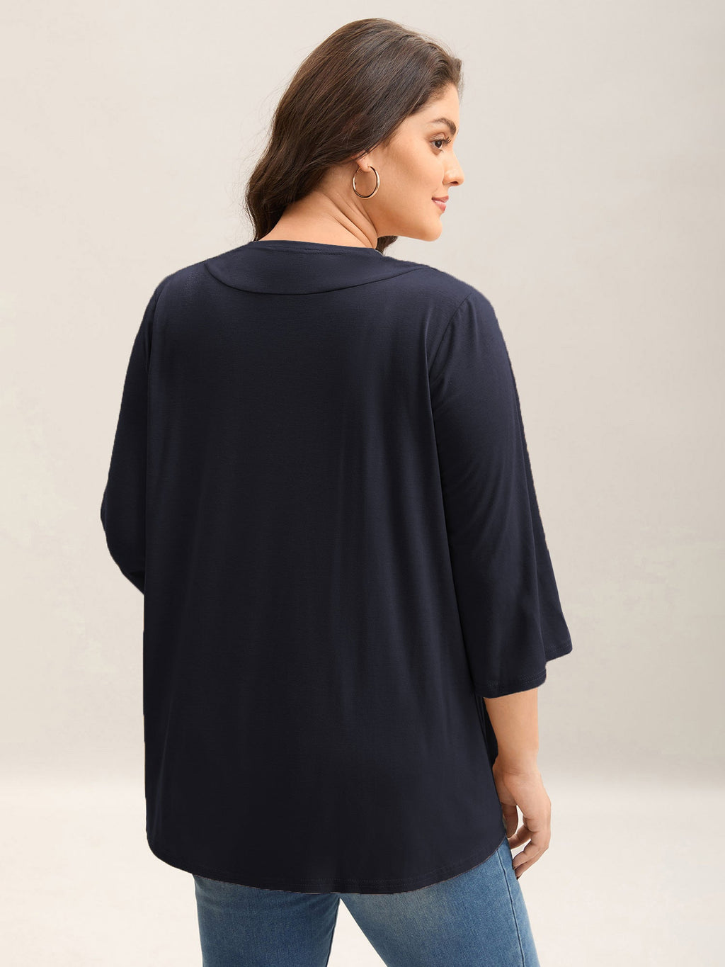 Lotus Hem Curvy Kimono Cover-Up