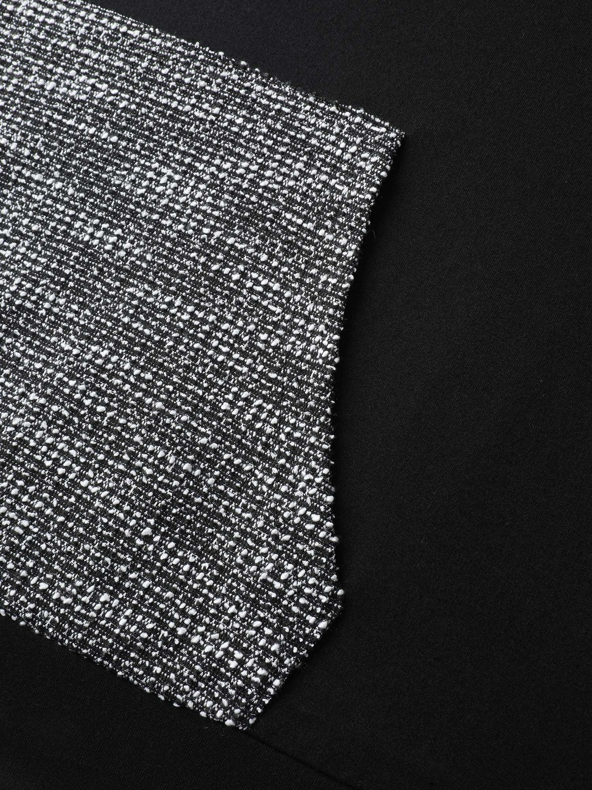 Spliced Color Contrast Textured Hoodie