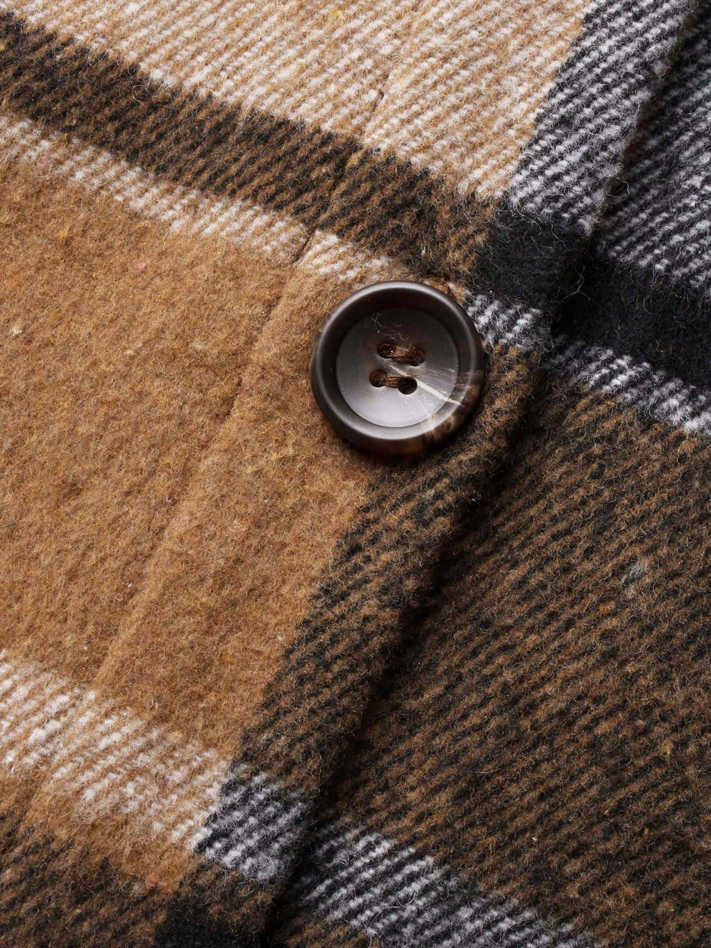 Plaid Button‑Front Sleeveless Jacket