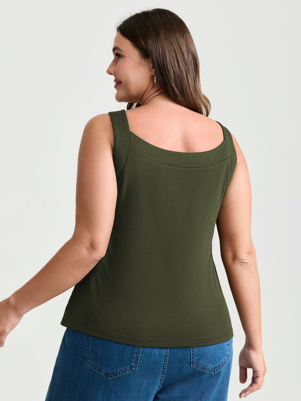 Supersoft Supportive Bra Fitted Plain Tank Top