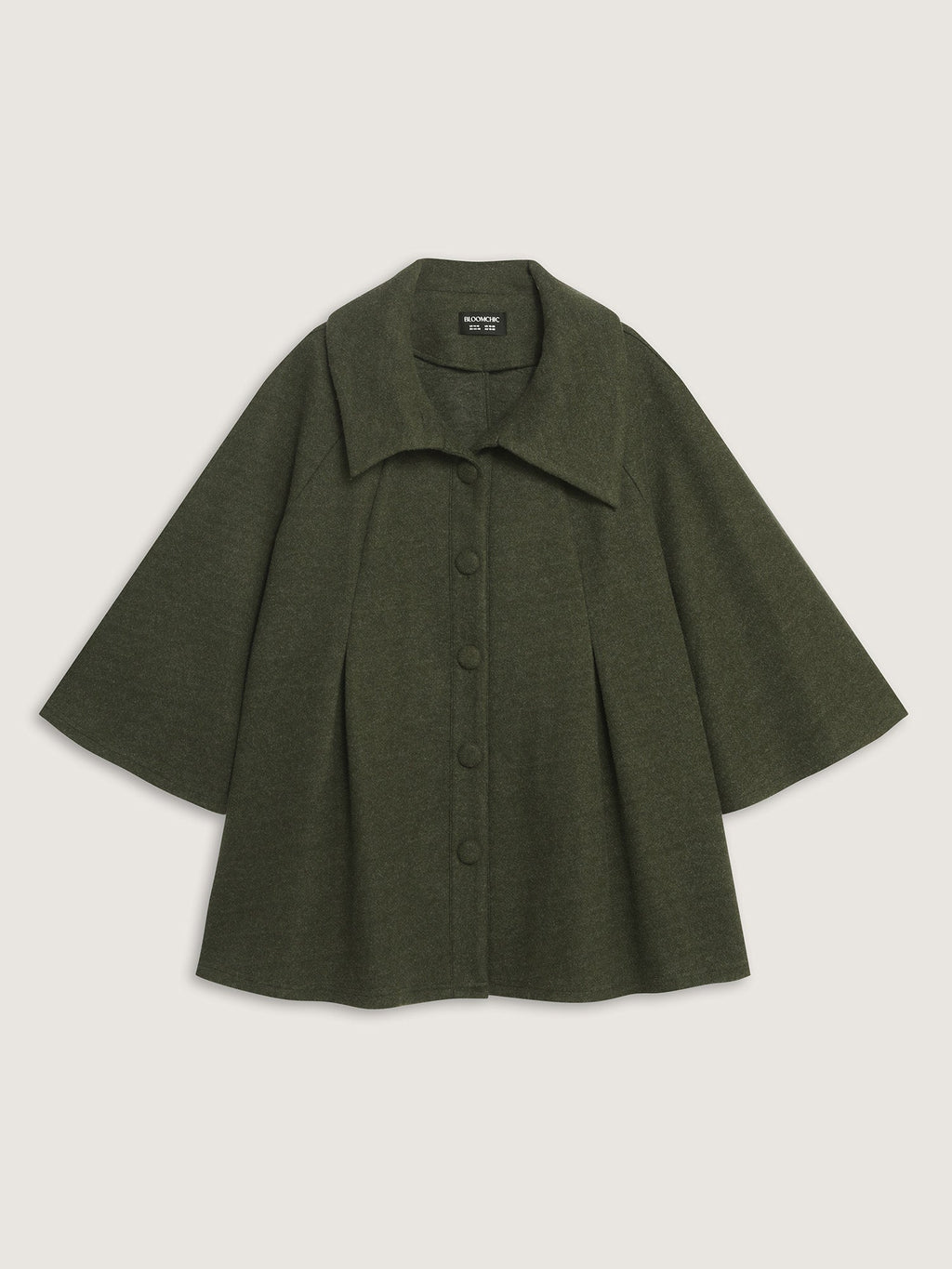 Flared Sleeve A-Line Button Jacket