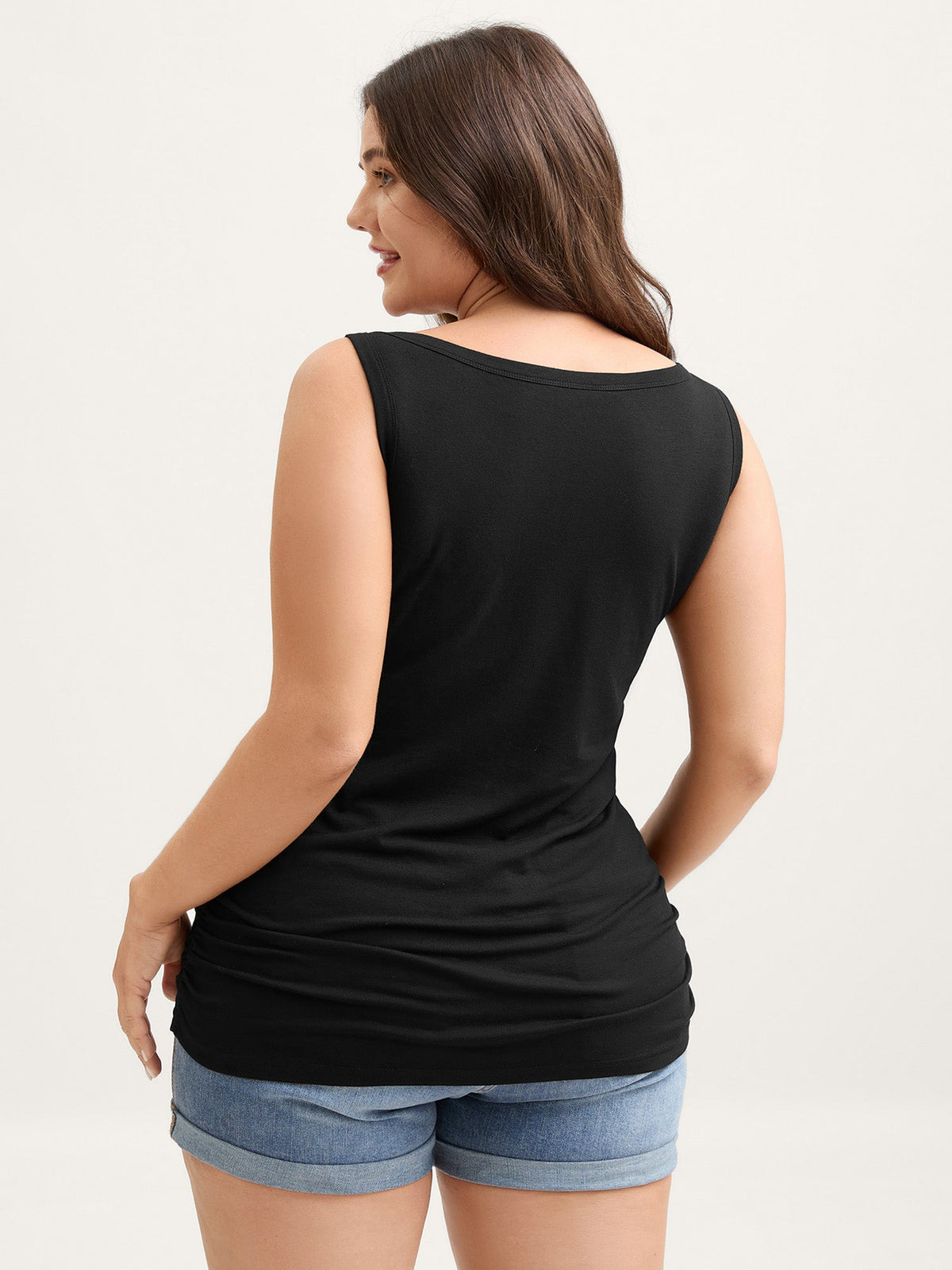 Supportive Bra Pleated Fitted Tank Top