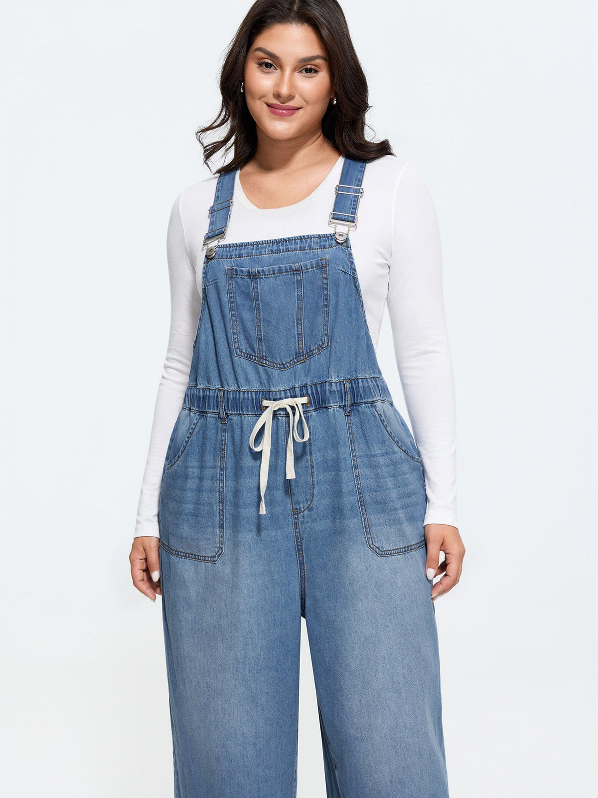 Supersoft Drawstring Waist Wide Leg Jumpsuit