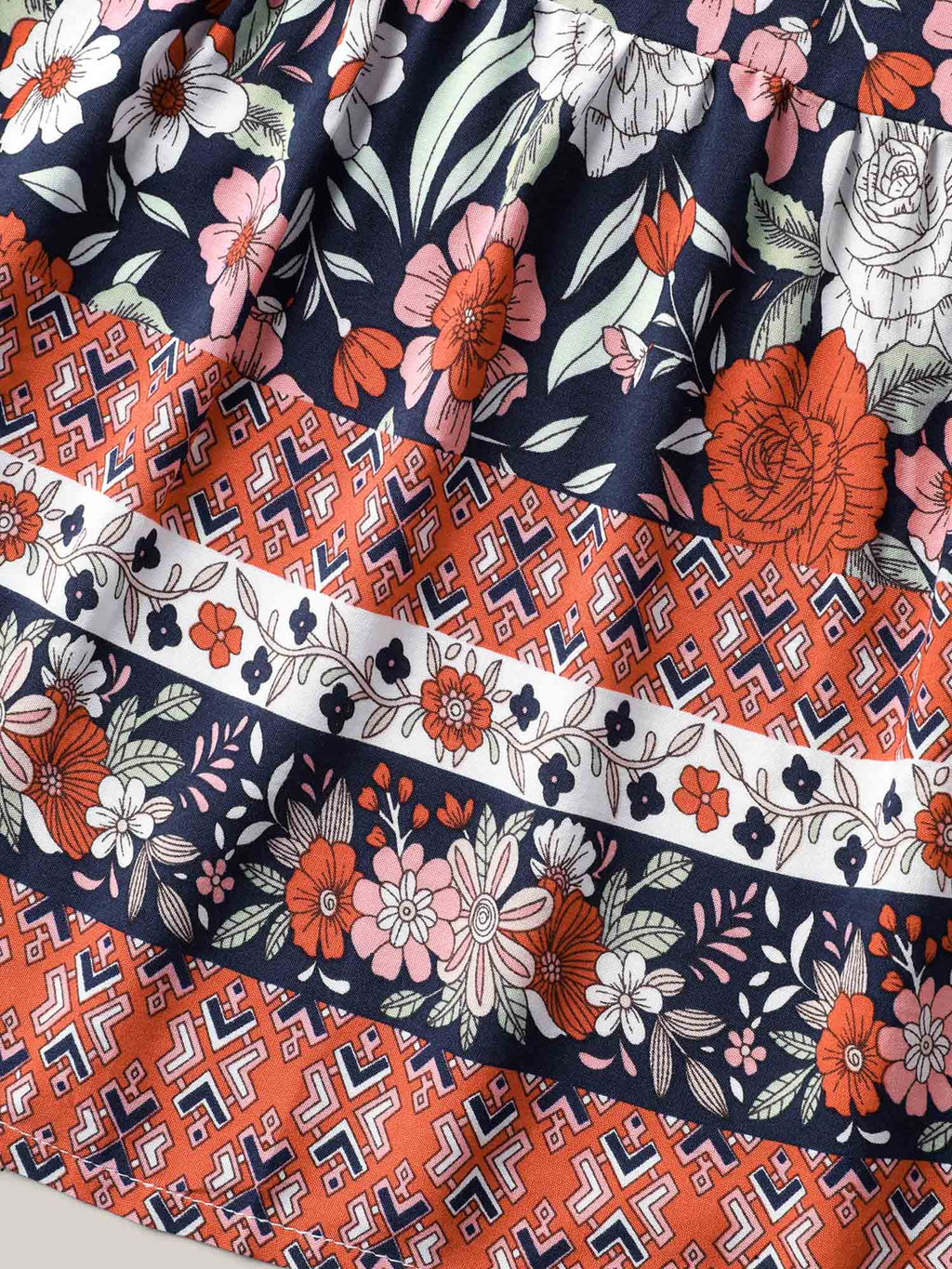 Rayon Breezy Floral Print Tiered Back Maxi Skirt