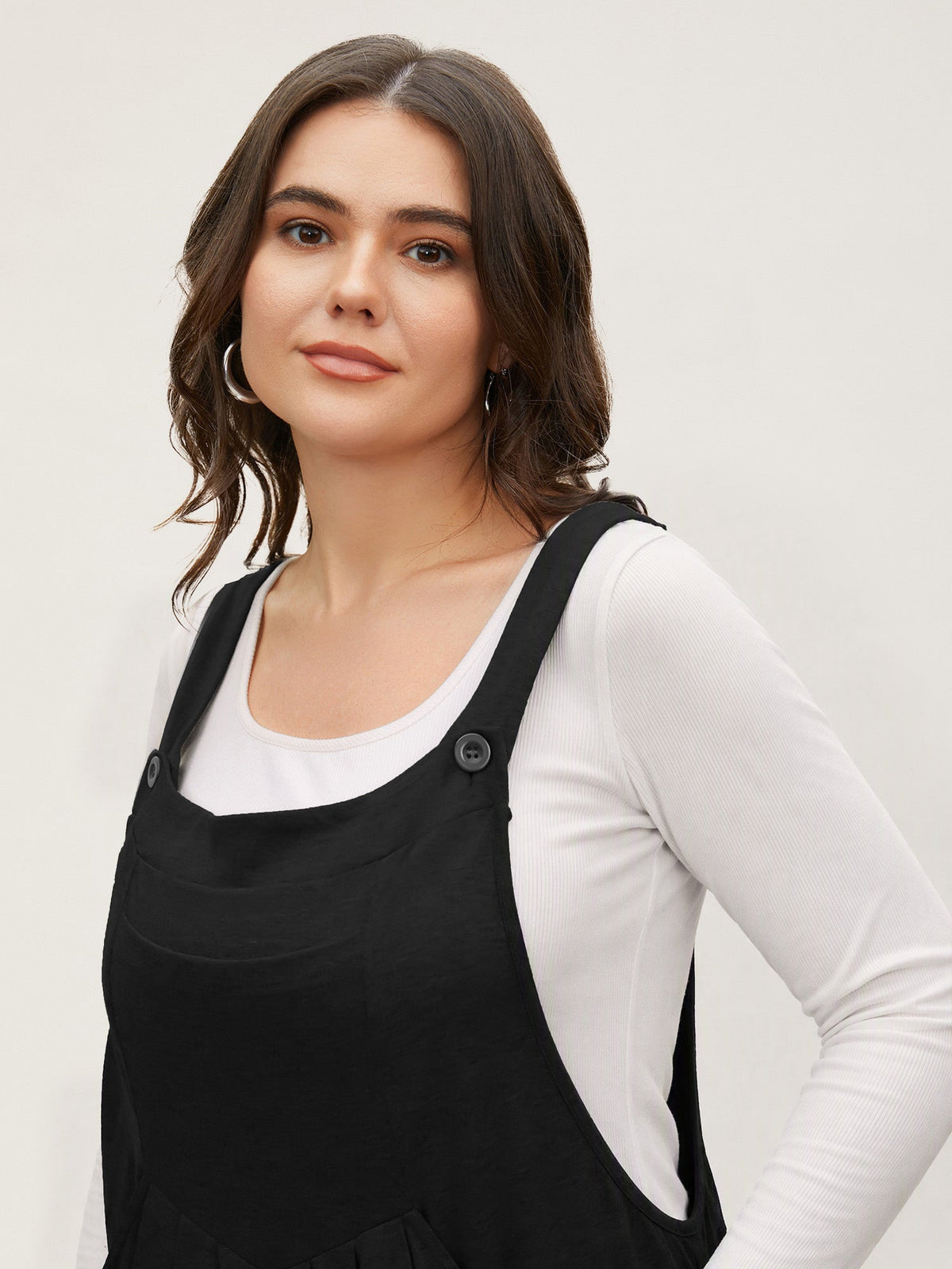 Supersoft Essentials Solid Pleated Pocket Jumpsuit