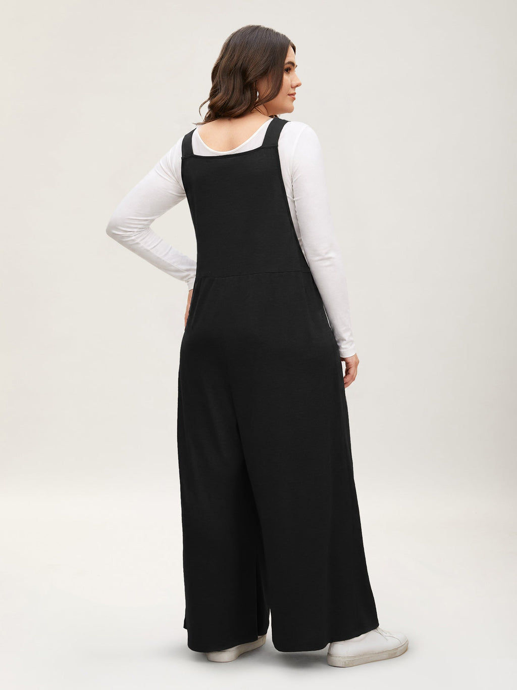 Supersoft Essentials Solid Pleated Pocket Jumpsuit
