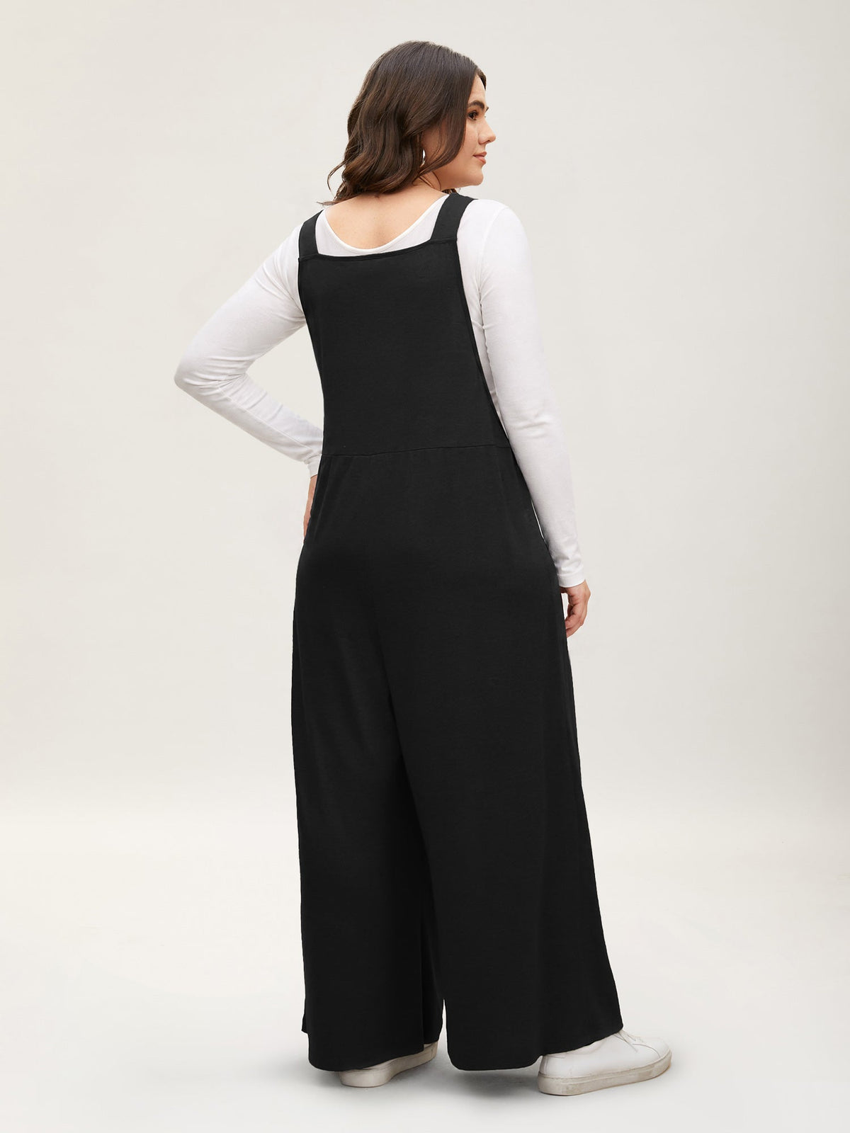 Supersoft Essentials Solid Pleated Pocket Jumpsuit