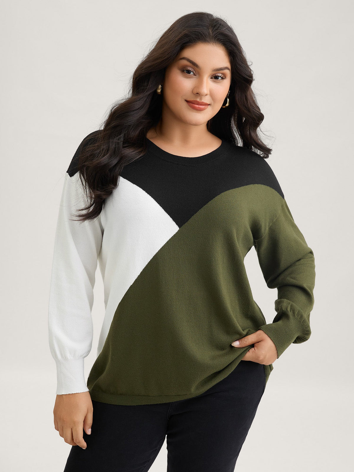 Supersoft Essentials Colorblock Contrast Pullover