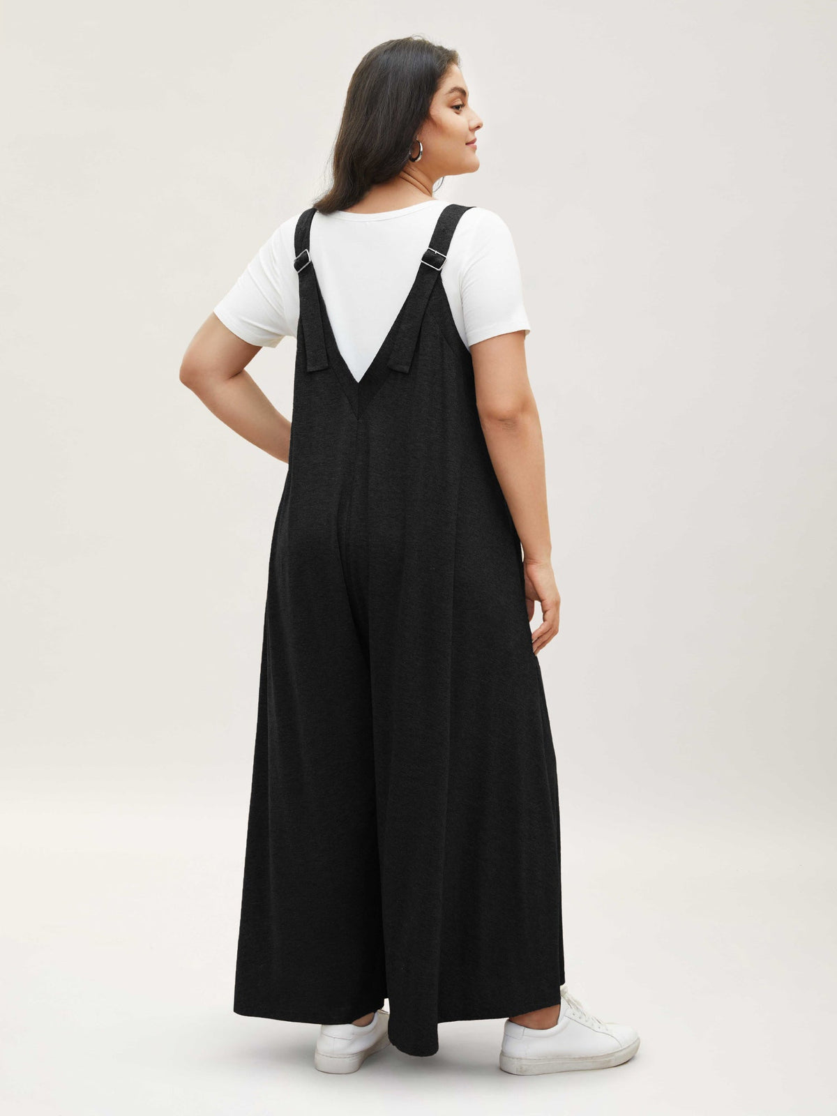 Supersoft Essentials Solid Pocket Adjustable Straps Jumpsuit