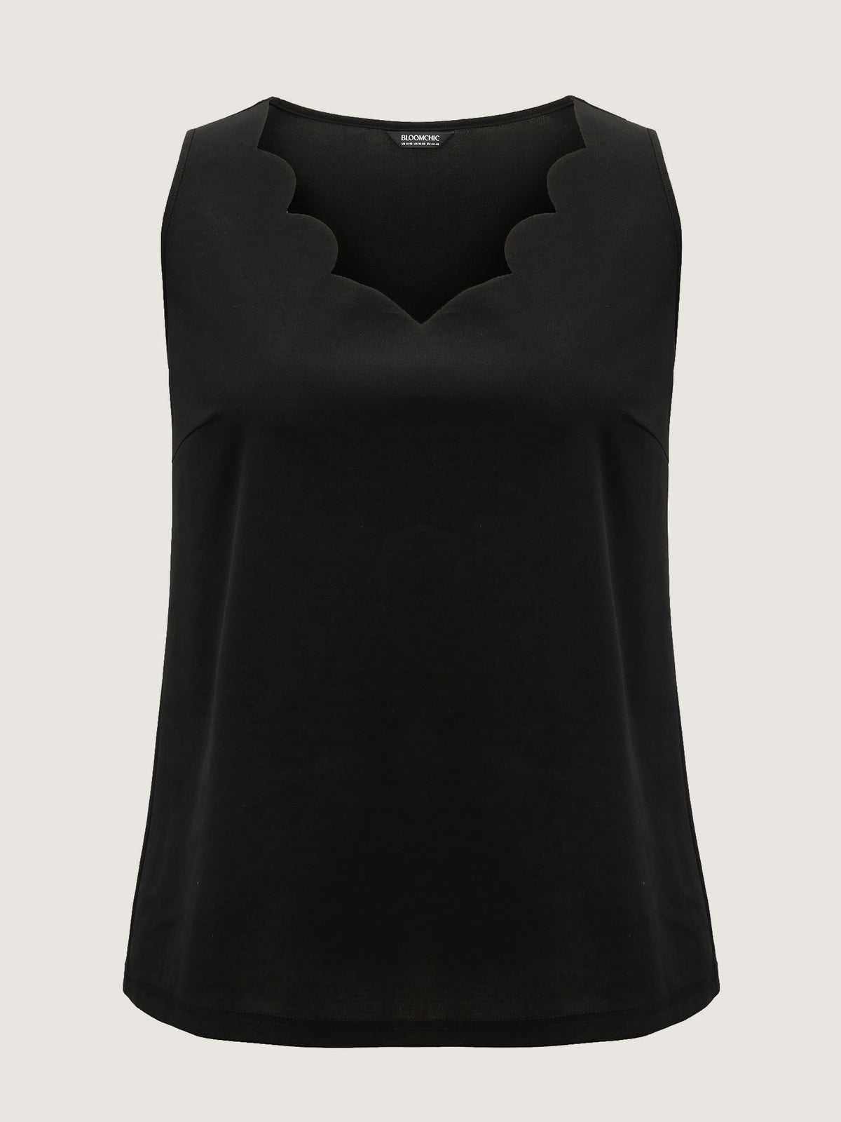 Solid V Neck Laser Cut Tank Top