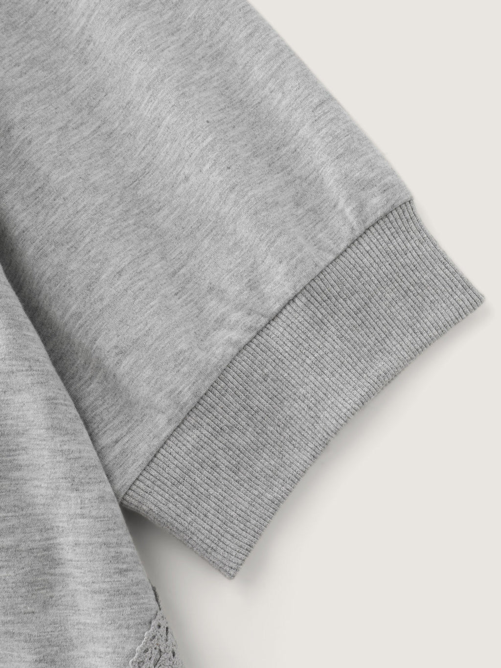 Supersoft Lace Trim Drop Shoulder Sweatshirt