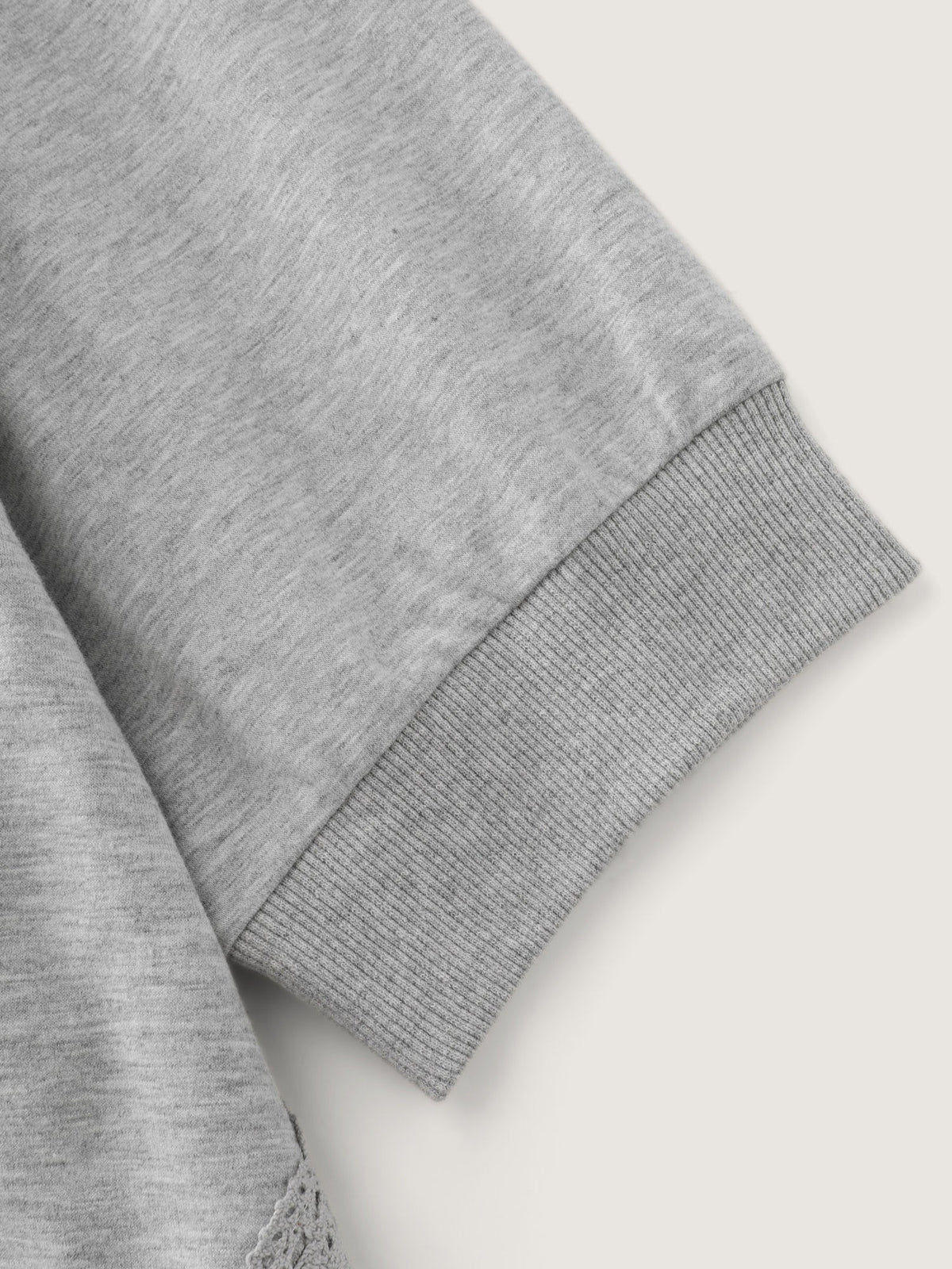 Supersoft Lace Trim Drop Shoulder Sweatshirt