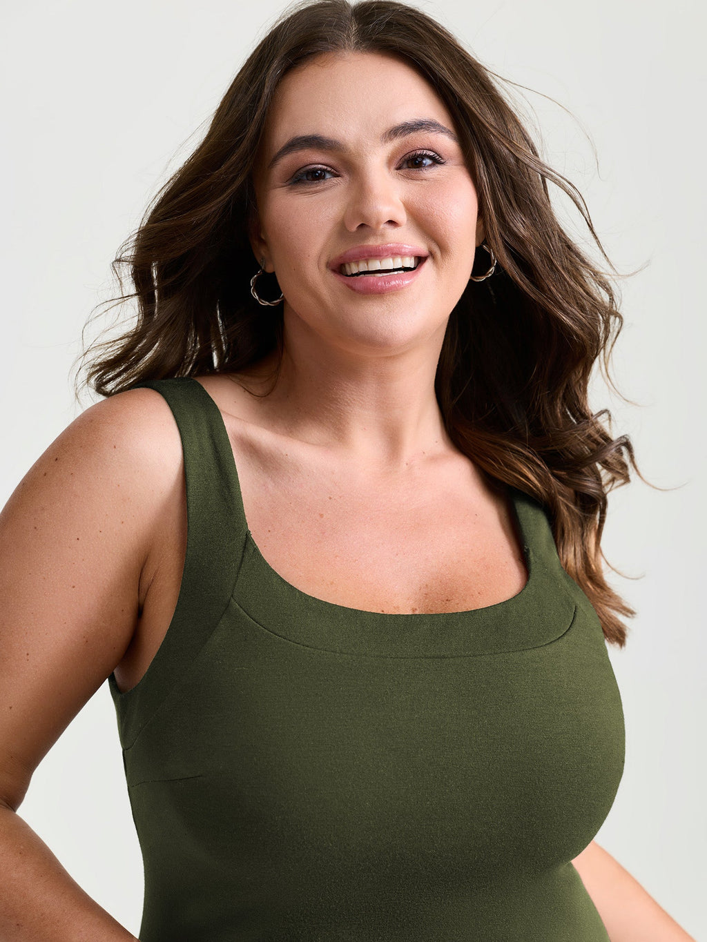 Supersoft Supportive Bra Fitted Plain Tank Top