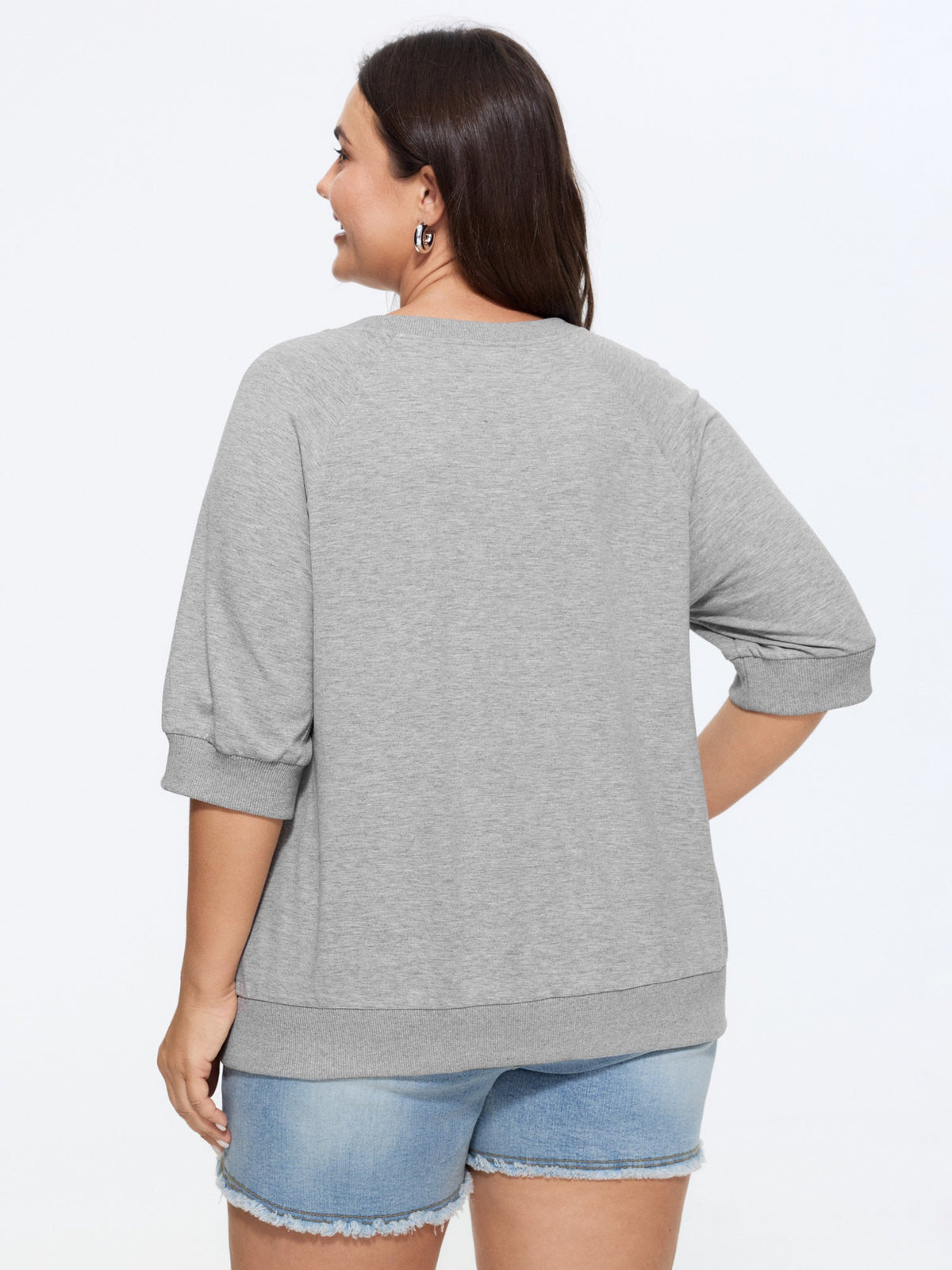 Supersoft Lace Trim Drop Shoulder Sweatshirt