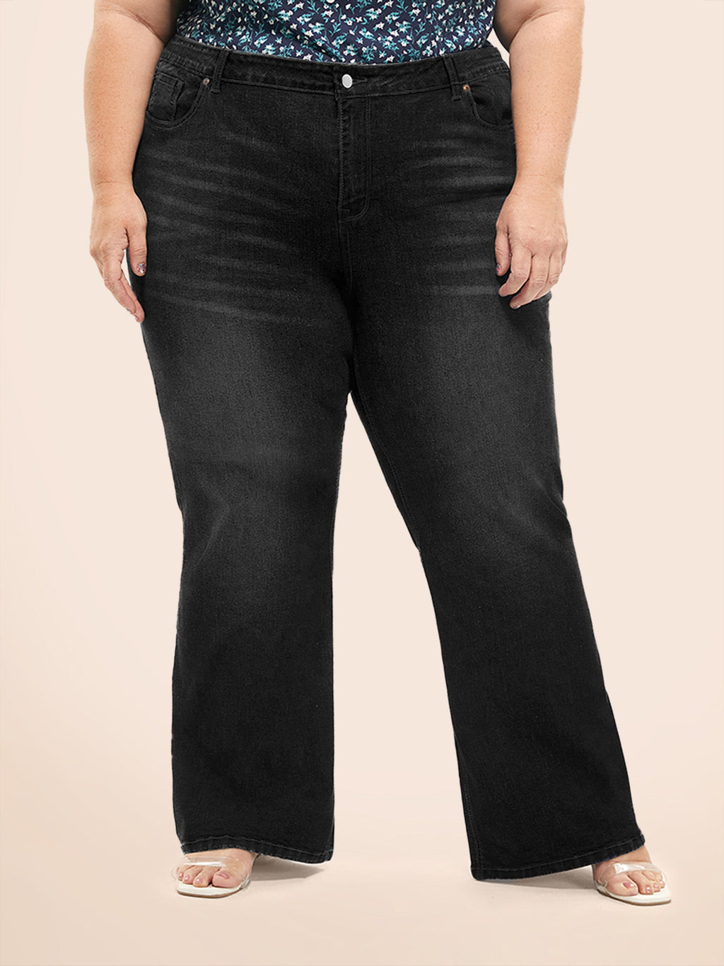 Thigh-Friendly Stretchy Flared Jeans