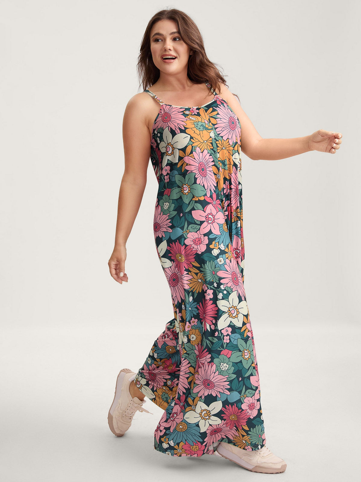 Vivid Groove Stretchy Adjustable Jumpsuit