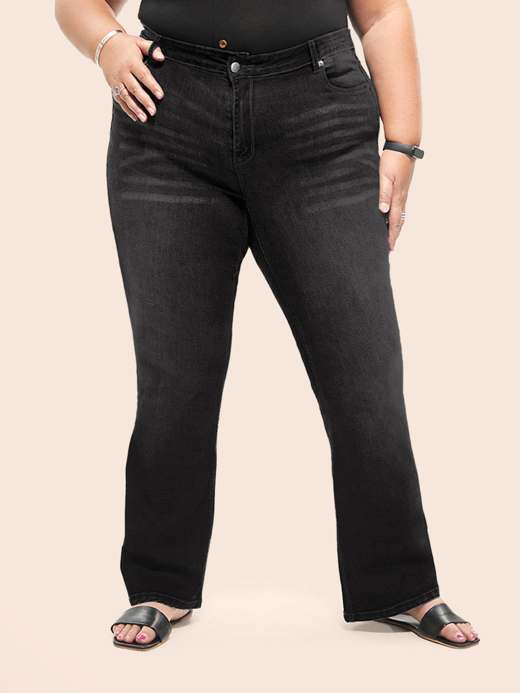 Thigh-Friendly Stretchy Flared Jeans