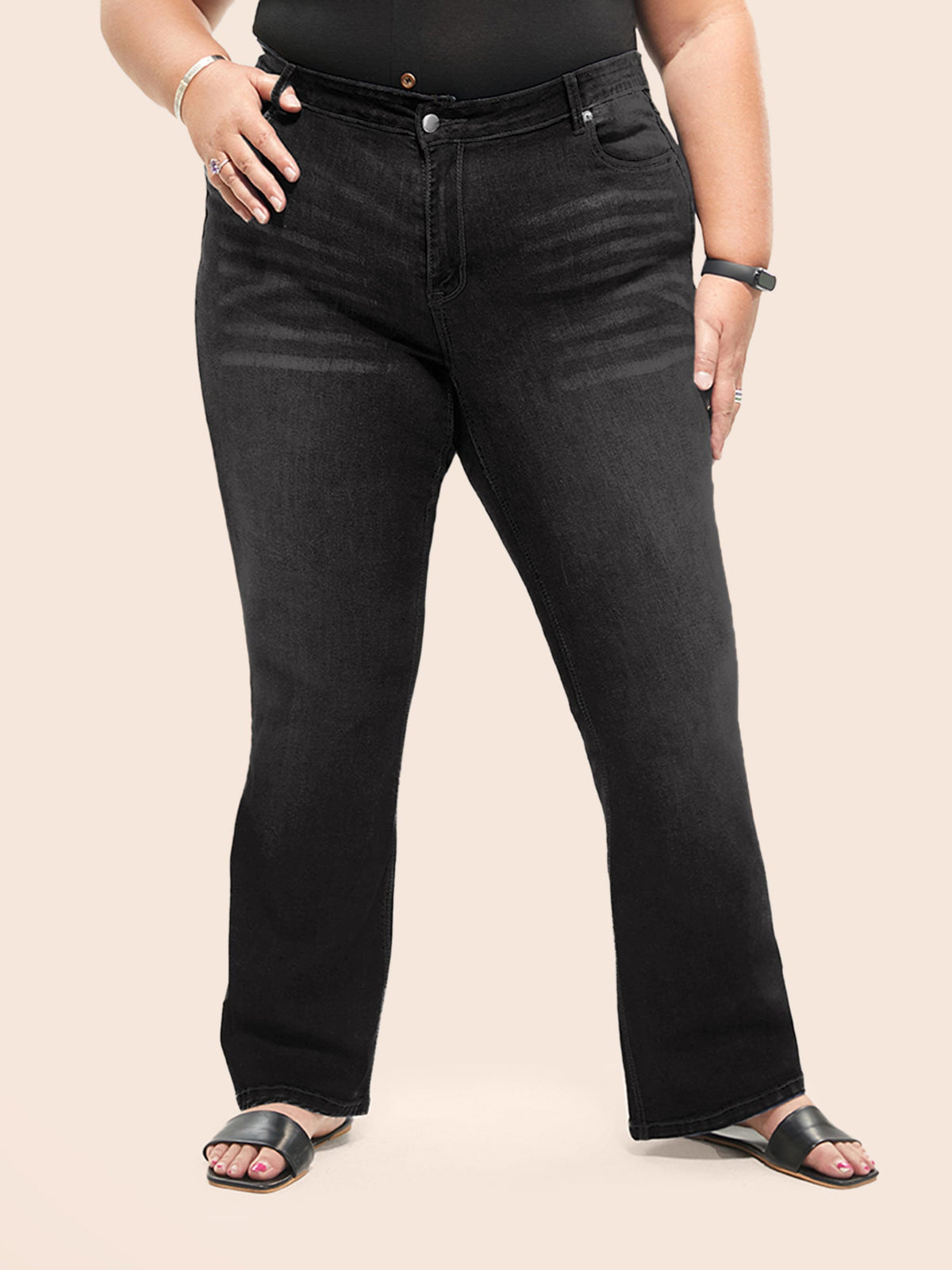 Thigh-Friendly Stretchy Flared Jeans