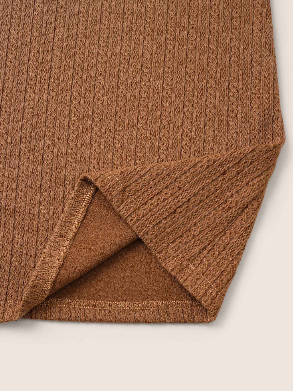 A Line Elastic Waist Knit Jacquard Skirt
